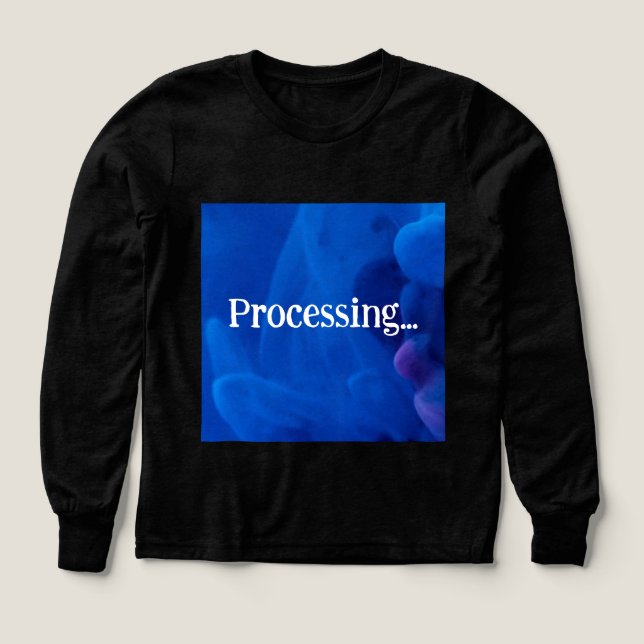 Processing in Blue Background Tri-Blend Shirts (Design Front)
