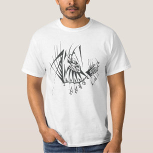 Procession Black White Abstract Tribal Tattoo Art T-Shirt