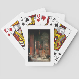 Procession in Seville Cathedral, 1833 (oil on canv Poker Cards