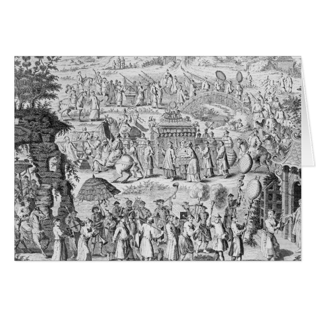 Procession of a bride going home cards (Front Horizontal)