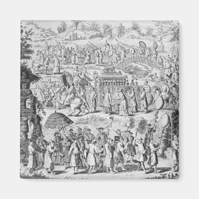 Procession of a bride going home magnet (Front)