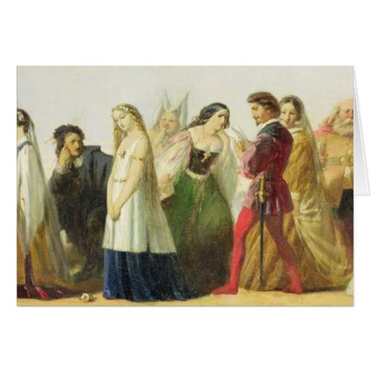 Procession of characters from Shakespeare (oil on Cards (Front Horizontal)