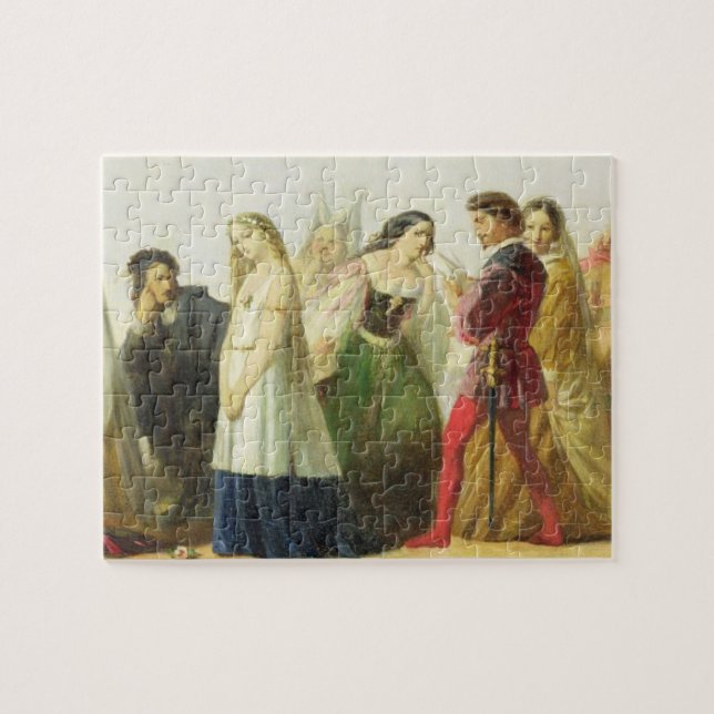 Procession of characters from Shakespeare (oil on Jigsaw Puzzle (Horizontal)