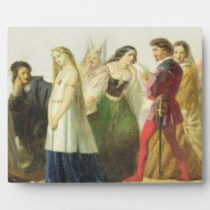 Procession of characters from Shakespeare (oil on Plaque