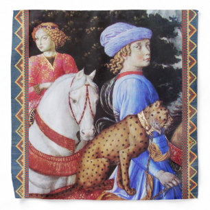 Procession of Magus Melchior,Horse Riders,Wild Cat Bandana