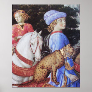Procession of Magus Melchior,Horse Riders,Wild Cat Poster