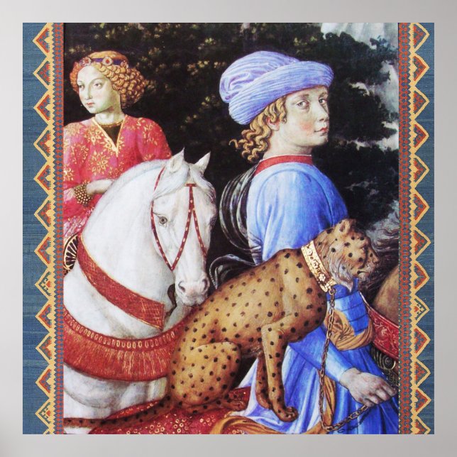 Procession of Magus Melchior,Horse Riders,Wild Cat Poster (Front)