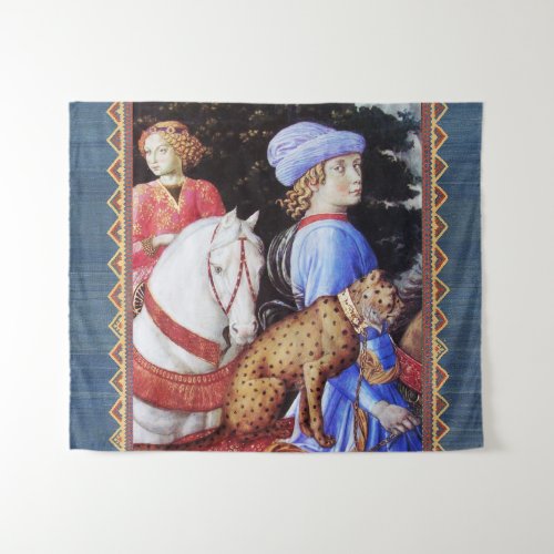 Procession of Magus MelchiorHorse RidersWild Cat Tapestry