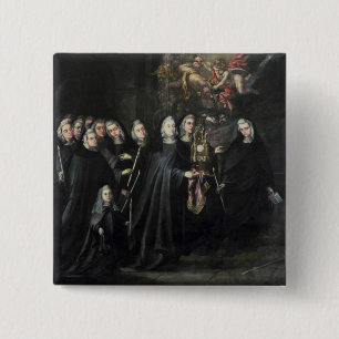 Procession of St. Clare with the Eucharist Pinback Button