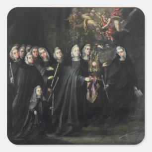 Procession of St. Clare with the Eucharist Square Sticker
