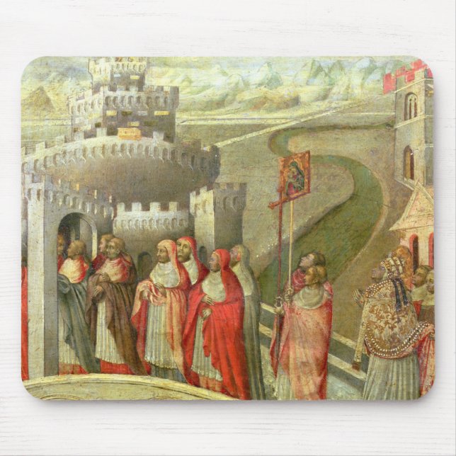 Procession of St. Gregory to the Castel St. Angelo Mouse Pad (Front)