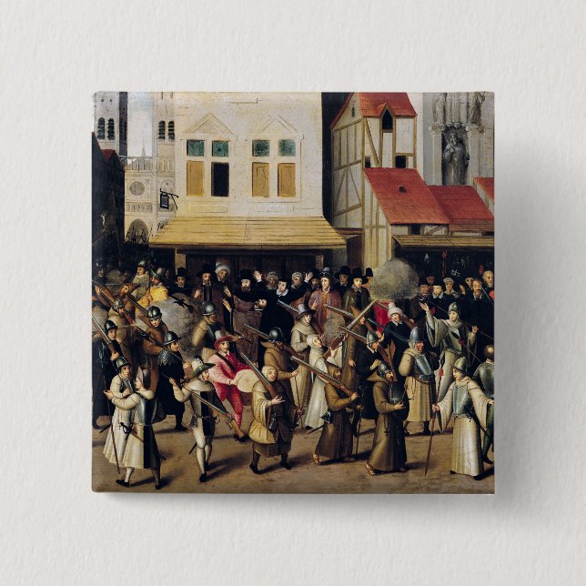 Procession of the Holy League in 1590 Button (Front)