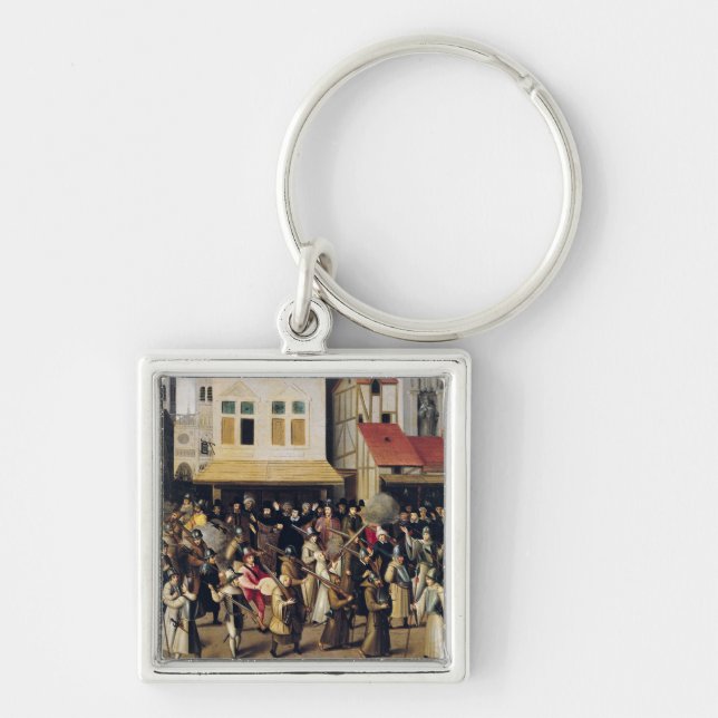 Procession of the Holy League in 1590 Keychain (Front)