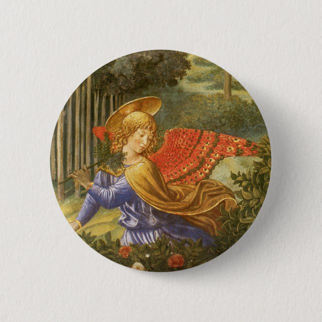 Procession of the Magi Angel by Benozzo Gozzoli Pinback Button (Front)
