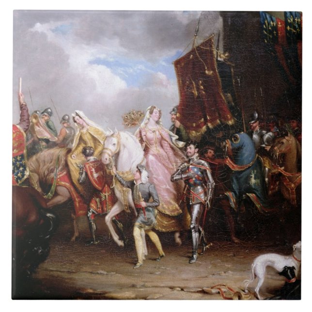 Procession to the Roiall Justs Holden in Smithfiel Ceramic Tile (Front)