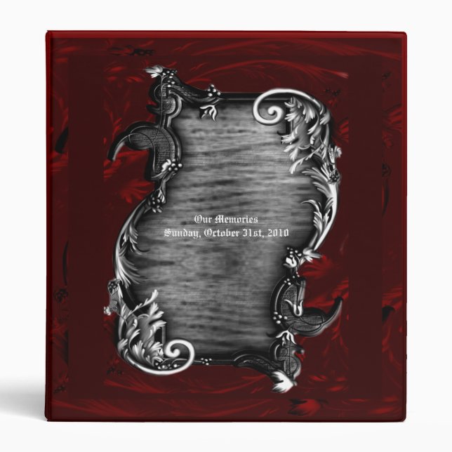Proclamation Vampire Gothic Wedding 3 Ring Binder (Front)