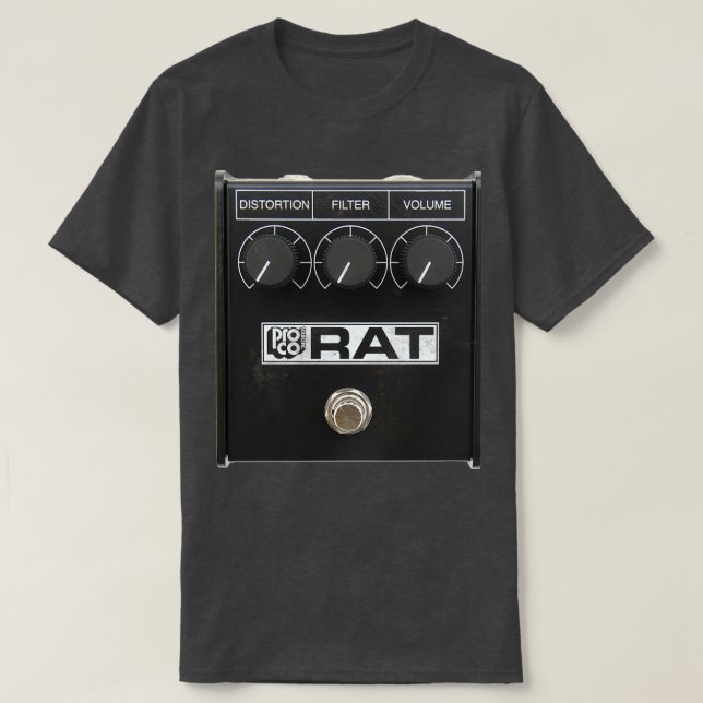 ProCo RAT Guitar Pedal Distortion T-Shirt (Design Front)