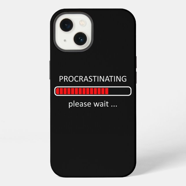 Procrastinating Please Wait Geek Humor Iphone Case (Back)