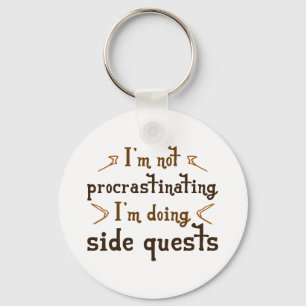 Procrastinating Side Quest Keychain