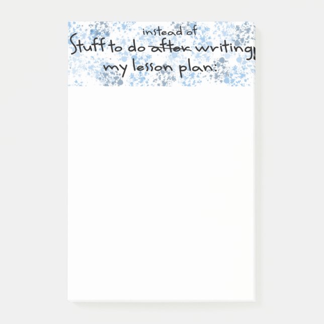 Procrastinating Teacher's Notepad (Front)