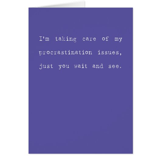 Procrastination (Front)