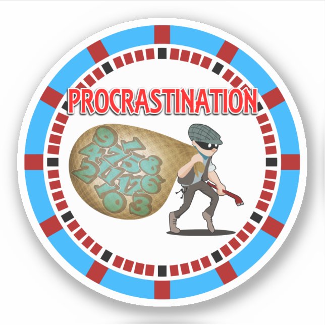 Procrastination is the Thief of Time Sticker (Front)