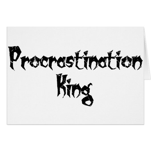 Procrastination King Cards (Front Horizontal)