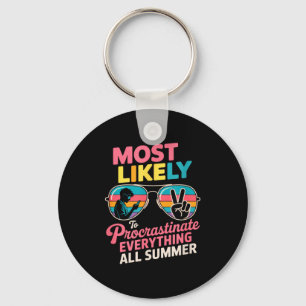 Procrastinator Gift Funny Summer Quote Lazy Lifest Keychain