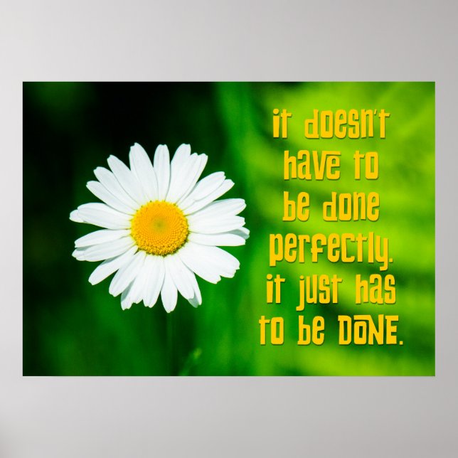 Procrastinator Motto: Done Poster (Front)