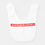 Procrastinator Stamp Baby Bib