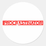 Procrastinator Stamp Classic Round Sticker