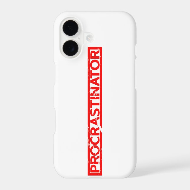 Procrastinator Stamp Iphone Case (Back)