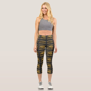 Procrastinators Jogging Society Funny Running Tee Capri Leggings