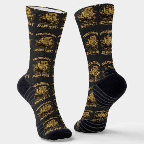 Procrastinators Jogging Society Funny Running Tee Socks