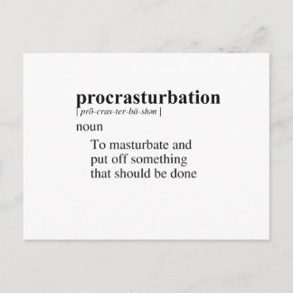 PROCRASTURBATION POSTCARD