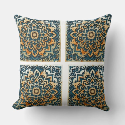 Procreate Brushes for Vintage Patterns Throw Pillow
