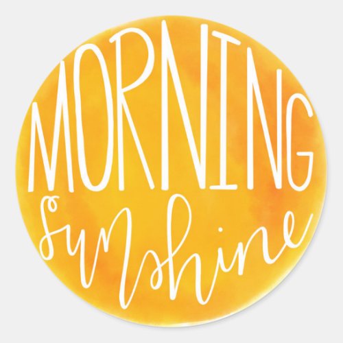 PROCREATE _ Morning Sunshine Design Classic Round Sticker
