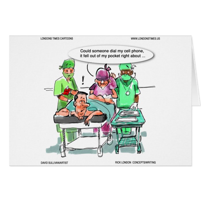 Proctologist Loses Cell Phone Funny Cards