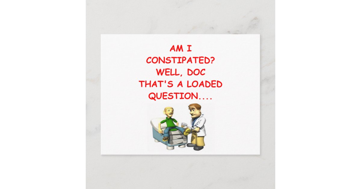 proctology joke postcard Zazzle