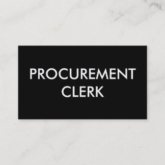 procurement clerk business card