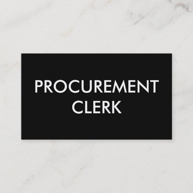 procurement clerk business card (Front)