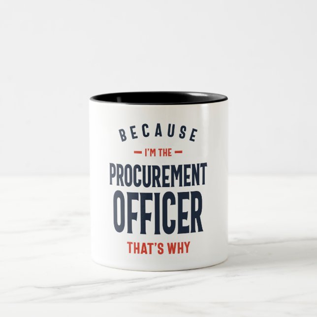Procurement Officer Job Occupation Two-Tone Coffee Mug (Center)