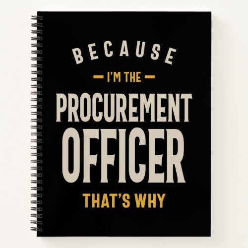 Procurement Officer Job Title Profession Notebook