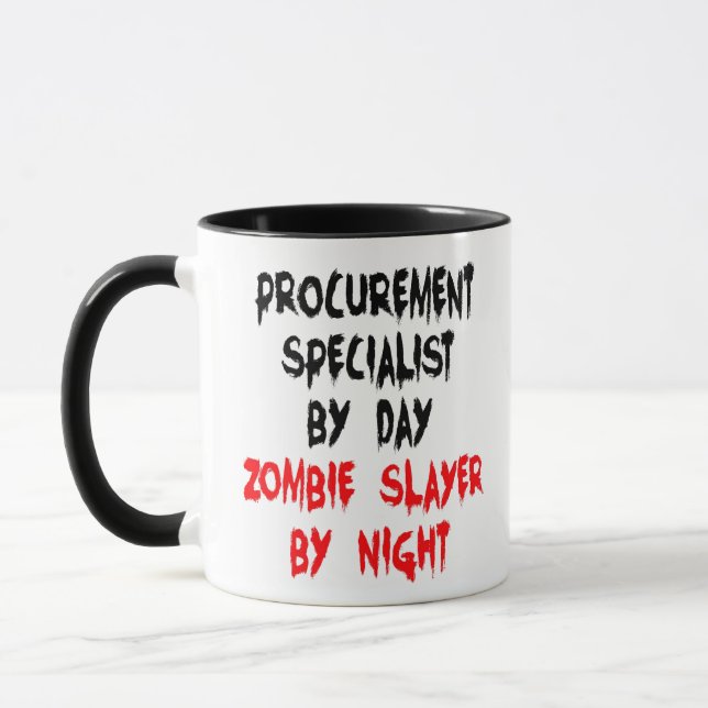 Procurement Specialist Zombie Joke Mug (Left)
