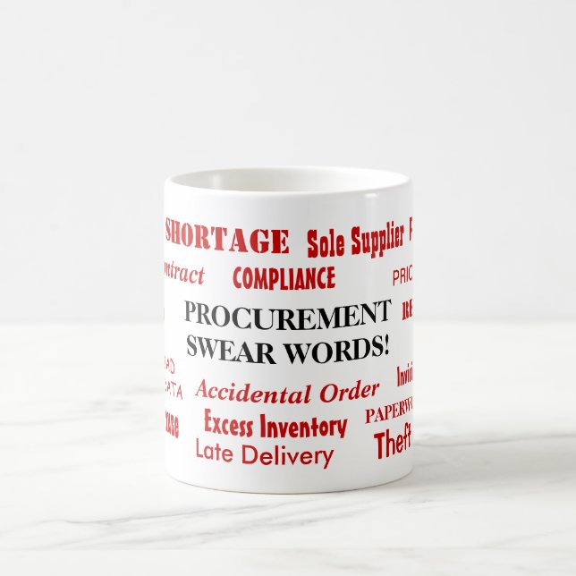 Procurement Swear Words Funny Procurement Manager Coffee Mug (Center)