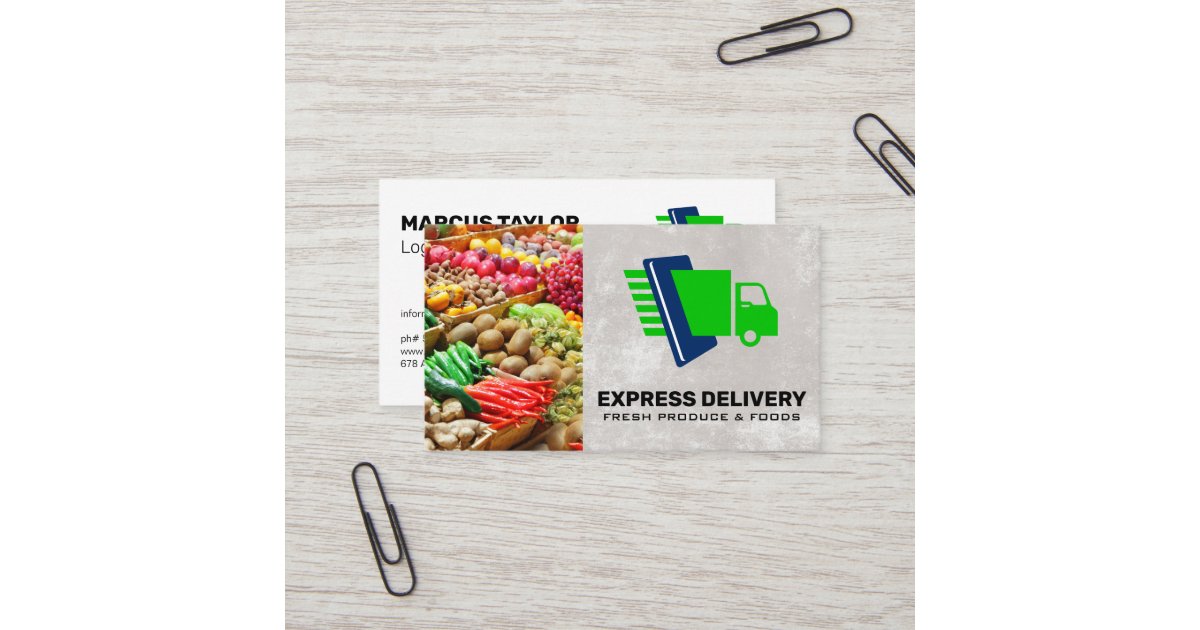 Produce Express Delivery Service Business Card Zazzle