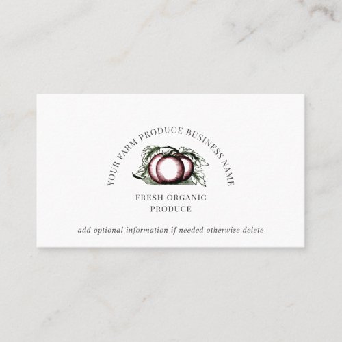 Produce Farm Farmers Market Business Card