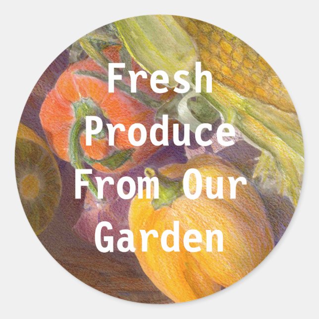 Produce from our Garden Template Sticker (Front)