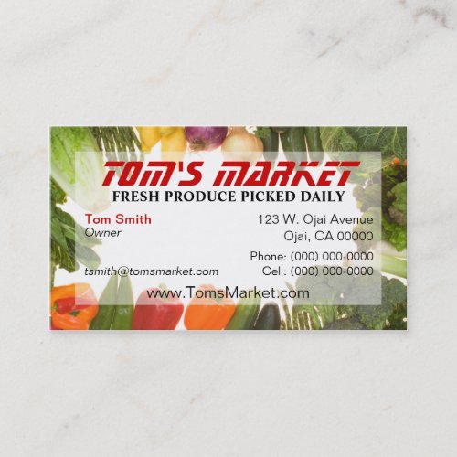 Produce Market Business Card