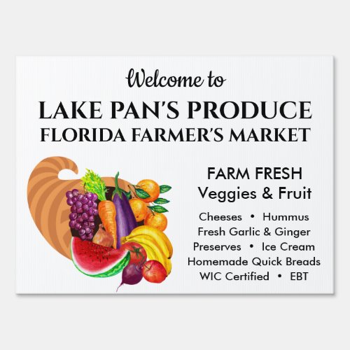 Produce Market Food Store Outdoor Sign